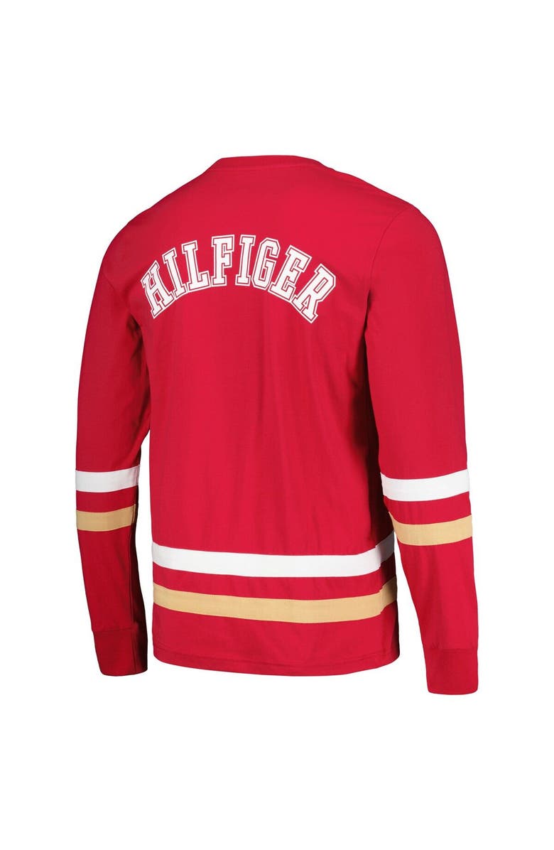 Tommy Hilfiger Men's Tommy Hilfiger Red/Gold San Francisco 49ers Nolan Long Sleeve T-Shirt, Alternate, color, Scarlet