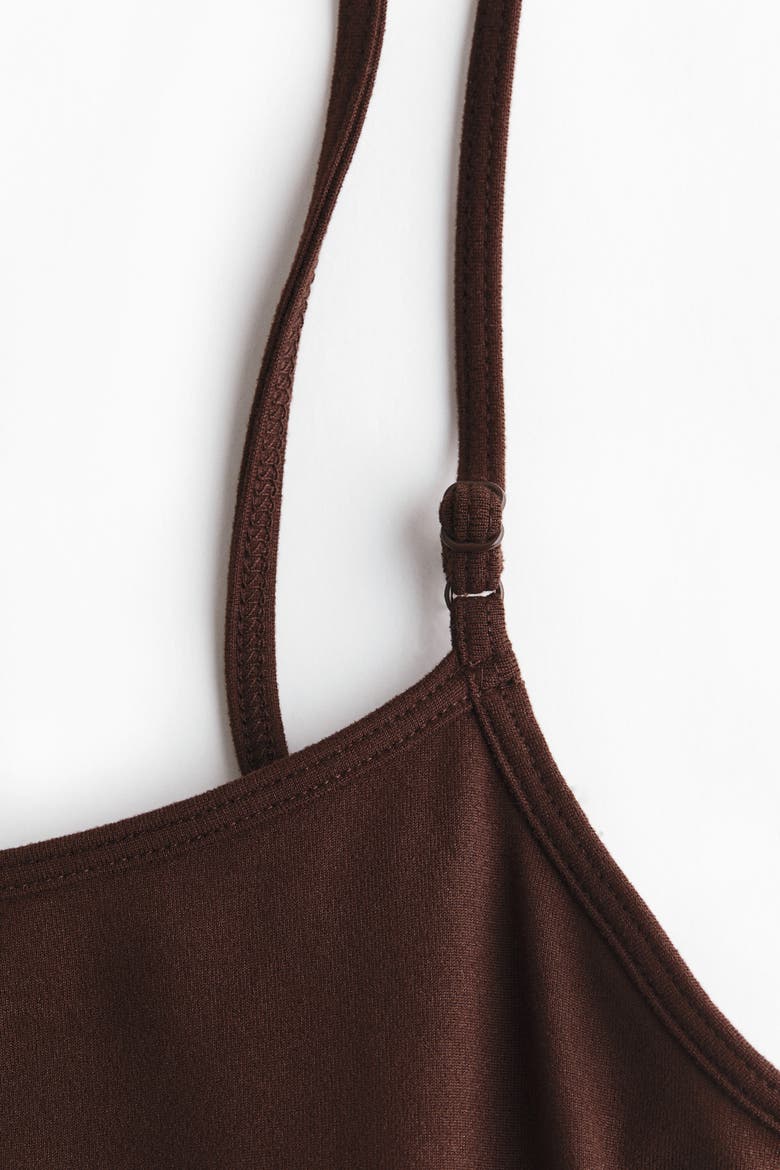 Mama Shelf-bra Romper, Alternate, color, Dark brown