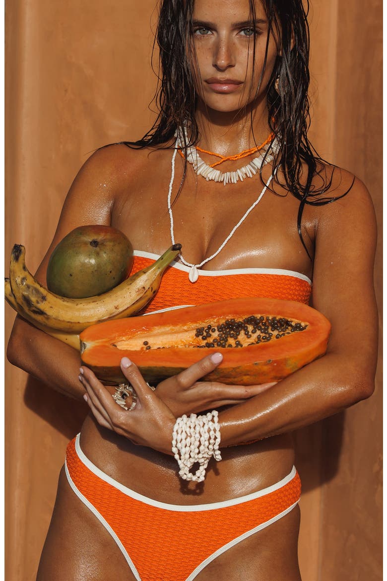 Gemma Bandeau Top, Alternate, color, Orange