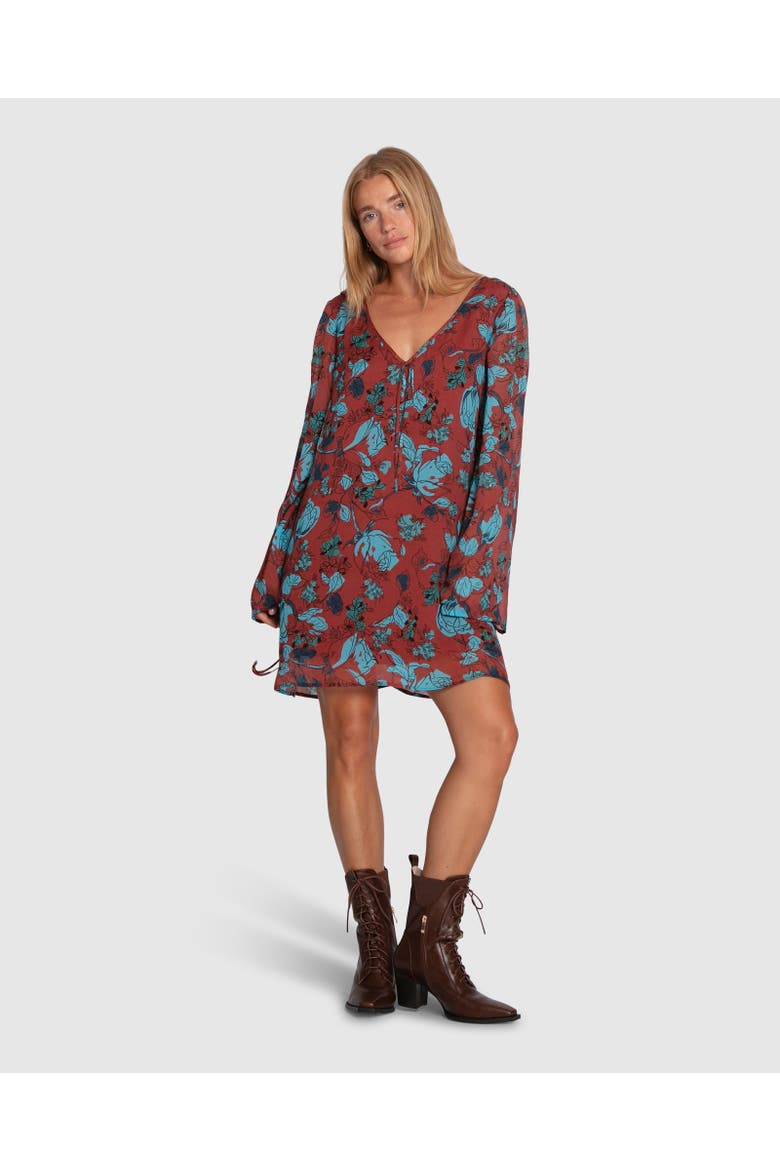 Star Eyes Mini Dress, Alternate, color, Burgundy