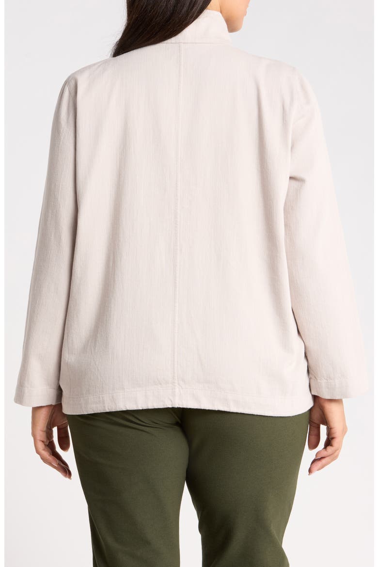 Zip-Up Organic Cotton & Organic Linen Jacket, Alternate, color, CHALK