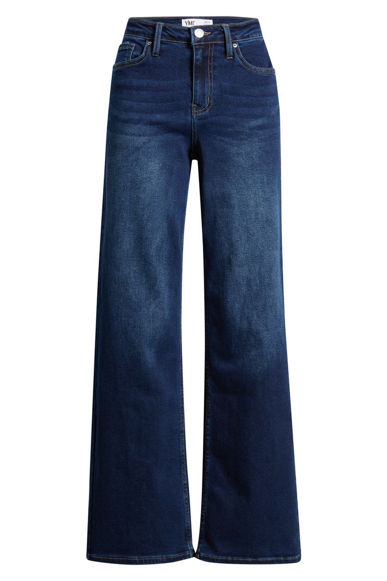 Bella High Waist Wide Leg Jeans, Alternate, color, DARK BLUE