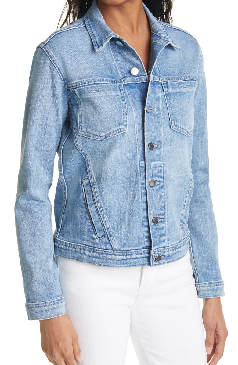 L'AGENCE Celine Denim Jacket, Alternate, color, 