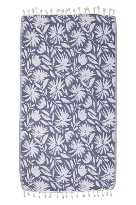Whimsical Flower Organic Turkish Towel