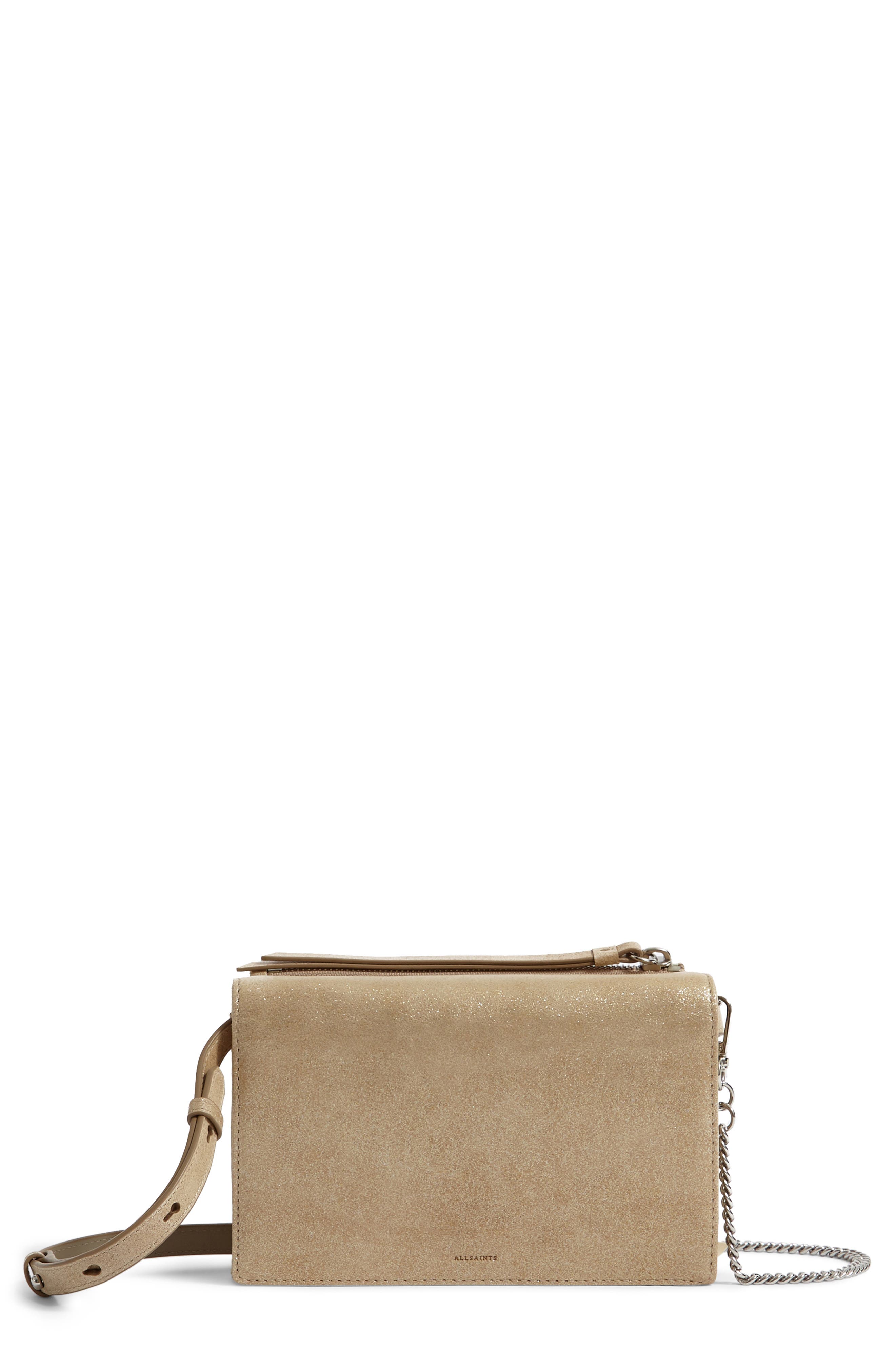 Fetch Leather Bag, Main, color, GLITTER GOLD