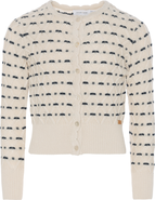 Charlotte & George Front Button Stripe Floral Cardigan