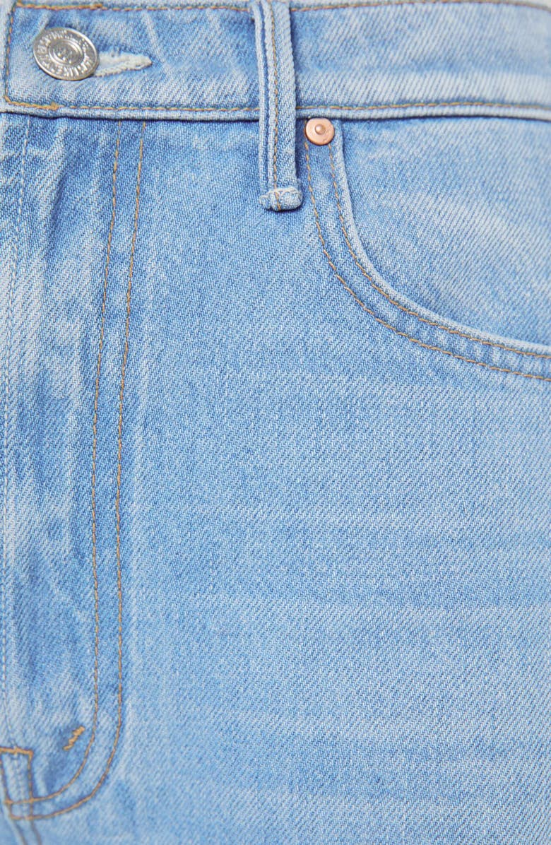 MOTHER The Half-Pipe Frayed High Waist Ankle Barrel Jeans, Alternate, color, Last Bite