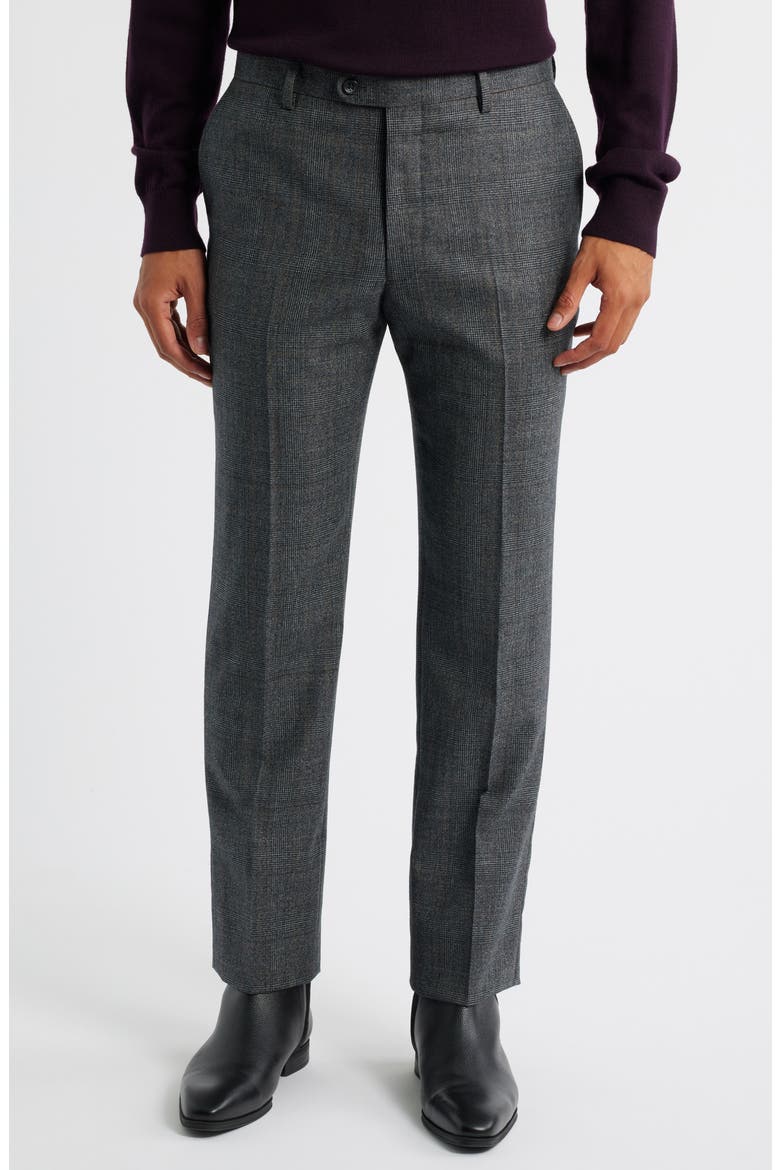 Bleeker Grey Glen Plaid Virgin Wool Suit, Alternate, color, CHARCOAL