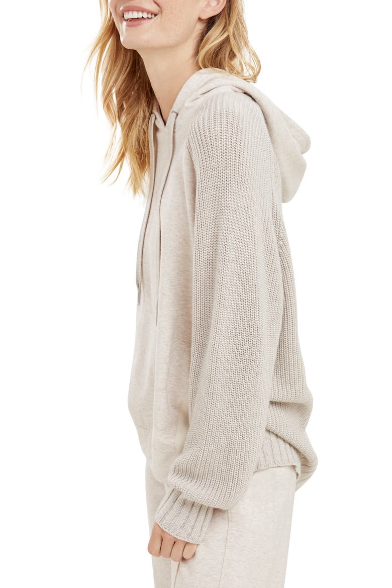 Shea Mix Hood Sweater Sweatshirt, Alternate, color, HTHR OATMEAL