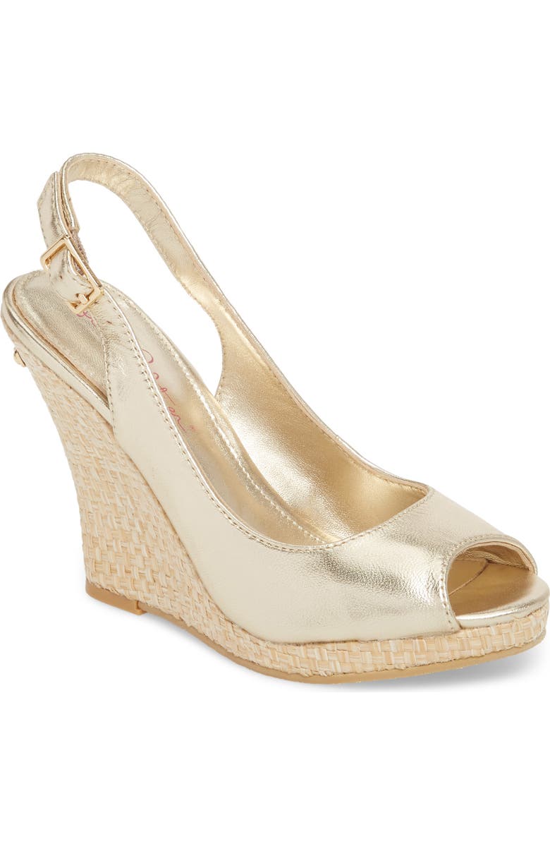 Lilly Pulitzer<sup>®</sup> Kristin Slingback Wedge Sandal, Main, color,