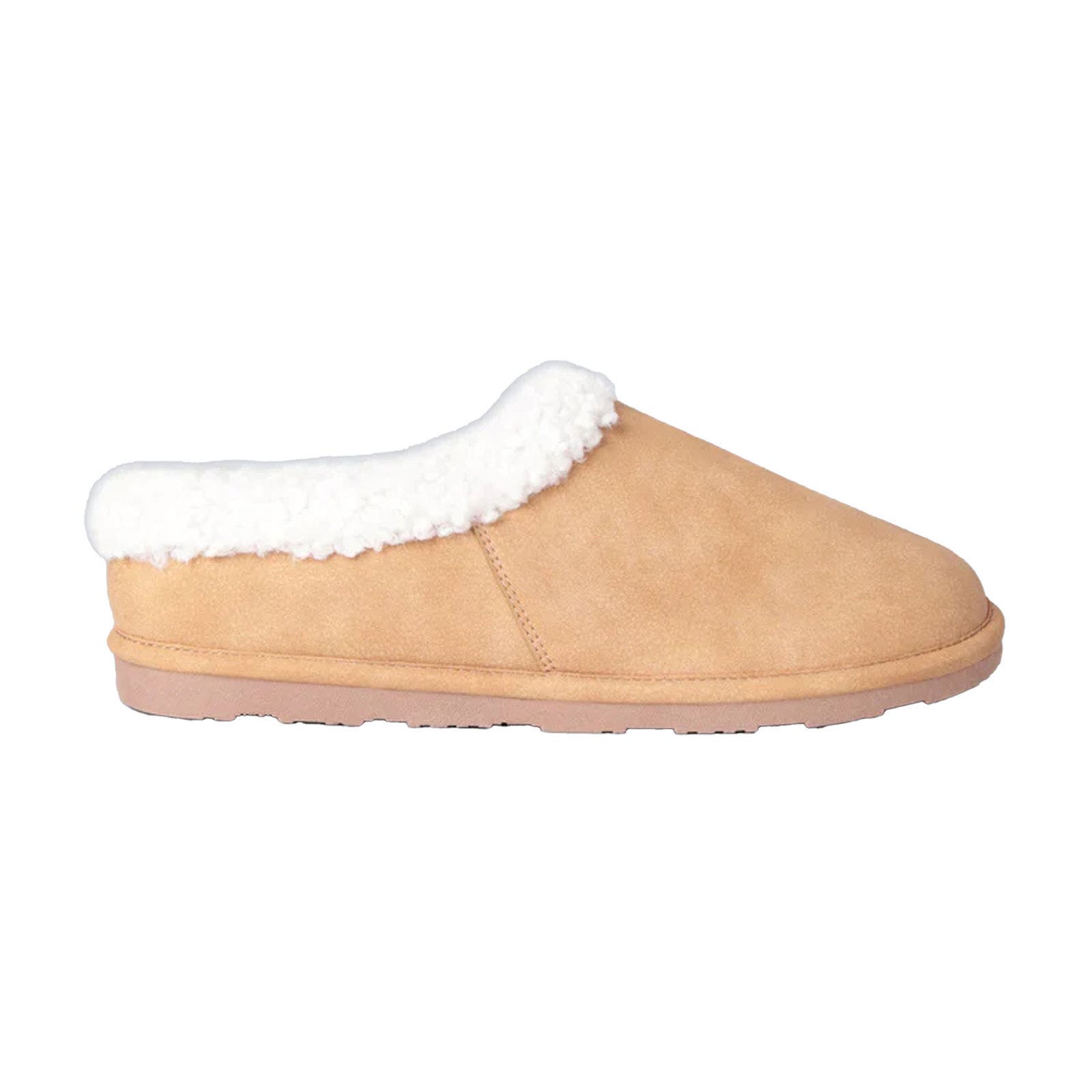 Gender Inclusive Borg Lined Slippers, Alternate, color, Beige