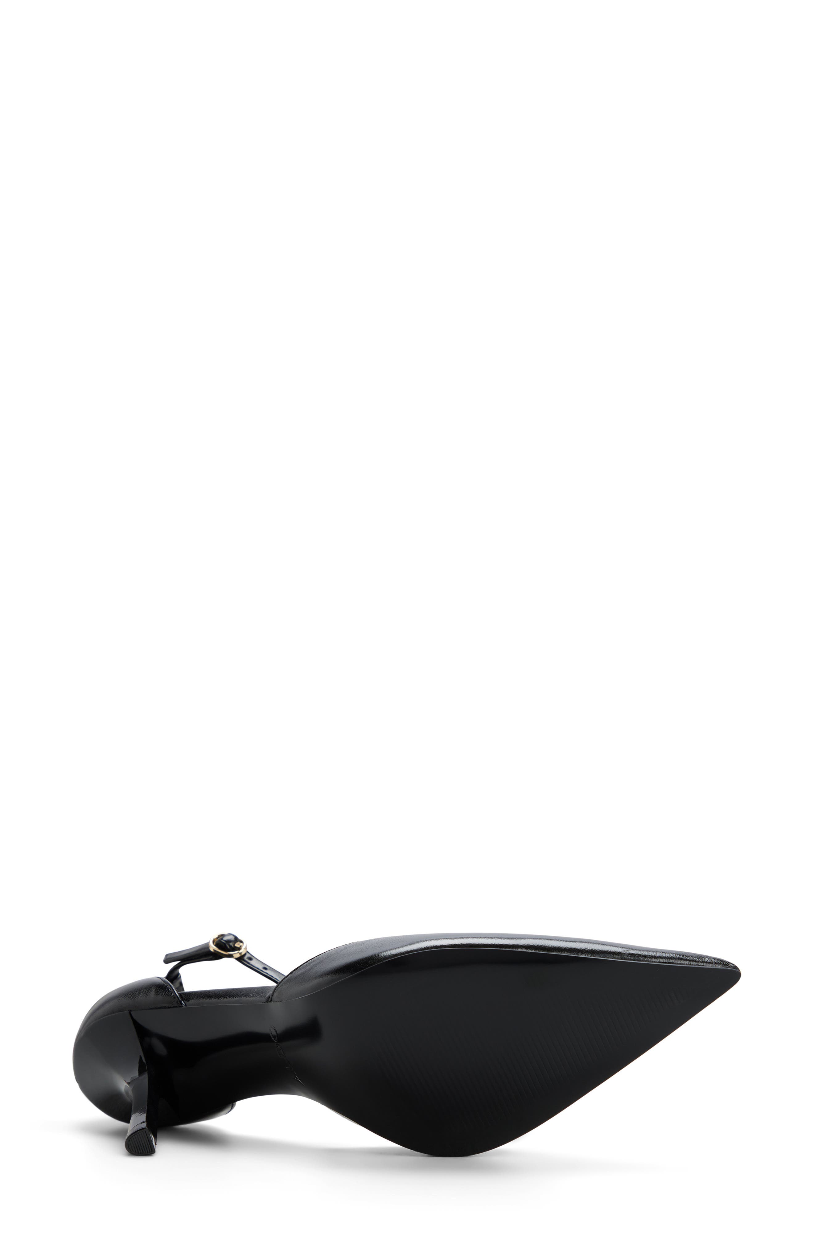 Jossephine Ankle Strap Pointed Toe Pump, Alternate, color, BLACK