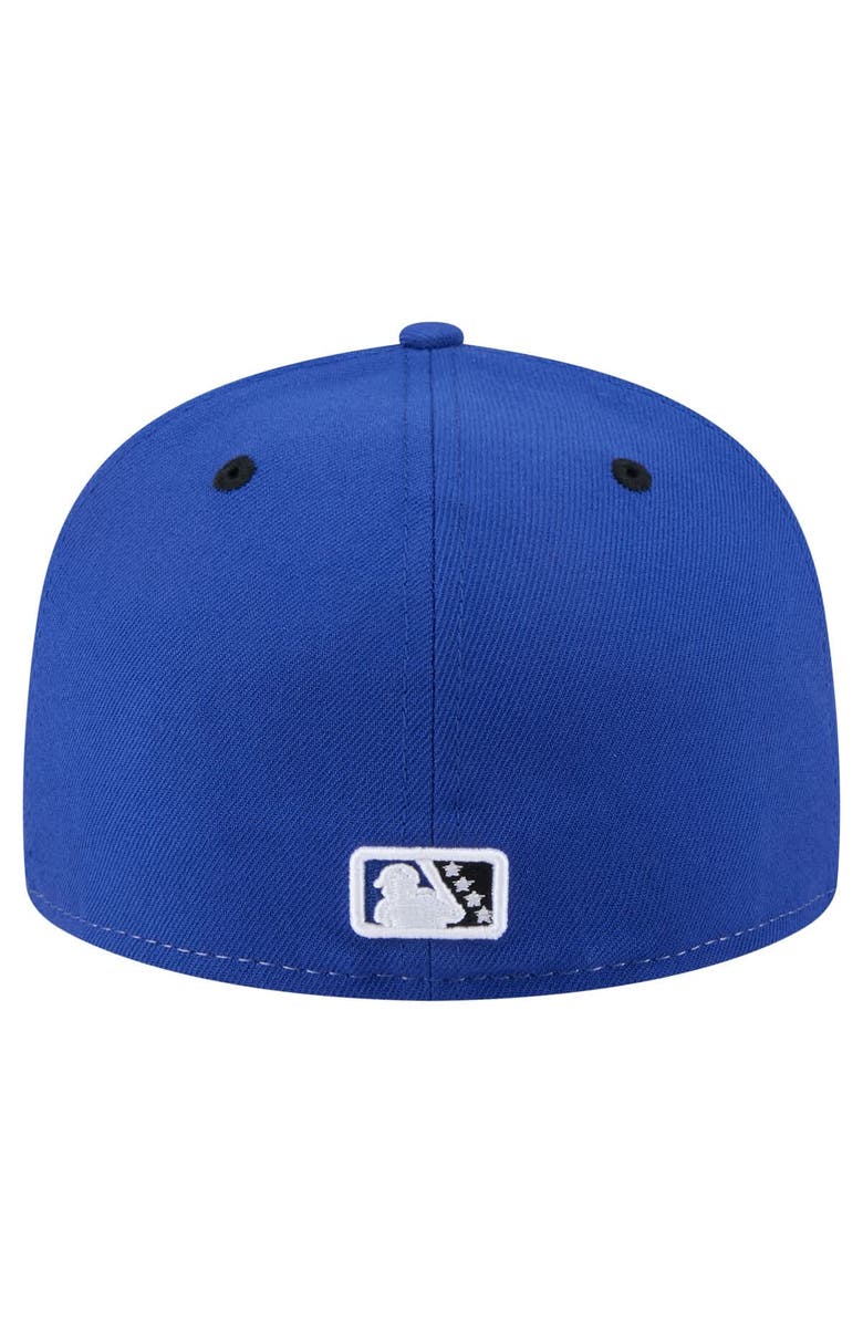 New Era Men's New Era White/Blue Tacoma Rainiers Copa de la Diversión 59FIFTY Fitted Hat, Alternate, color, 
