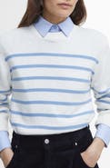 Barbour Emery Stripe Crop Cotton & Cashmere Sweater