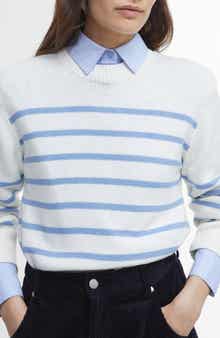Barbour Emery Stripe Crop Cotton & Cashmere Sweater