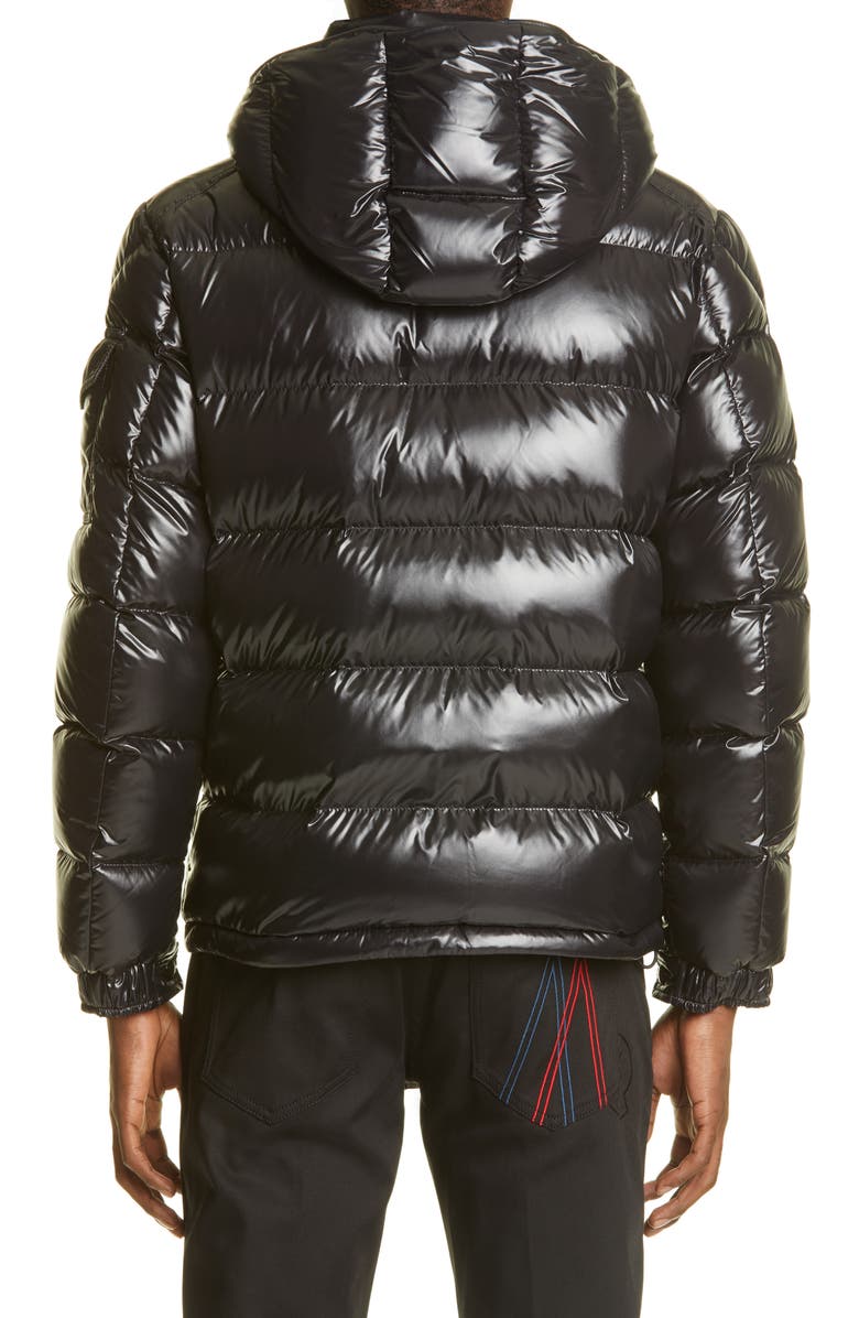 Moncler Maya Lacquered Down Jacket, Alternate, color,