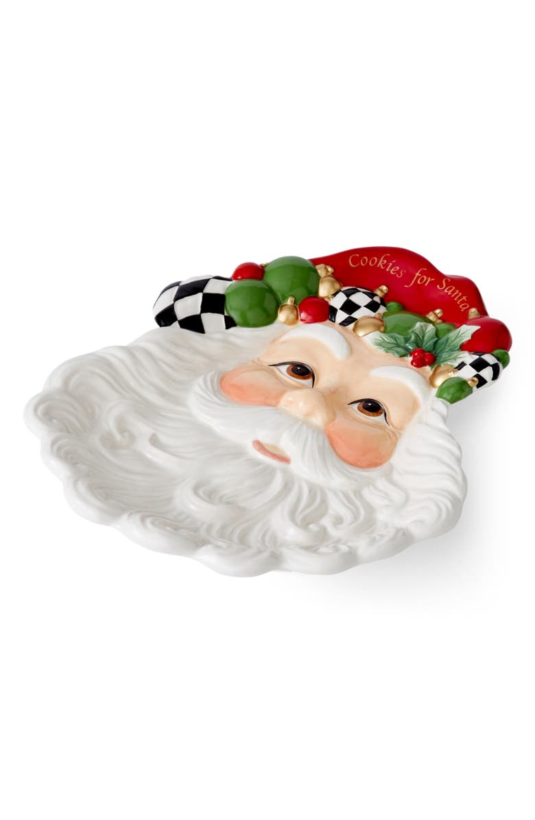 Spode Christmas Tree Santa Cookie Plate, Alternate, color, Green