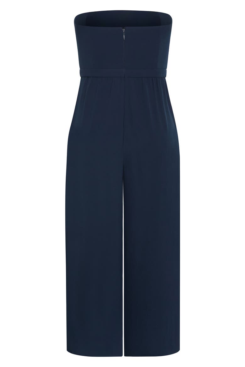 Attract Strapless Jumpsuit, Alternate, color, NAVY