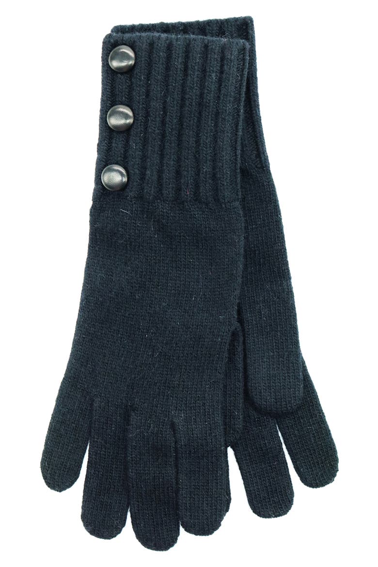 Buttoned Gloves, Main, color, BLACK