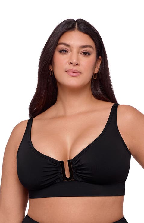Supportive and Sculpting U-Wire Adjustable Midkini Swimsuit Top