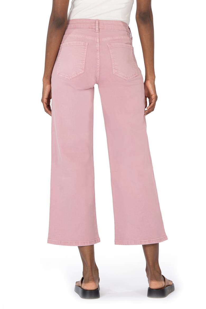 High Waist Ankle Wide Leg Jeans, Alternate, color, LILAC