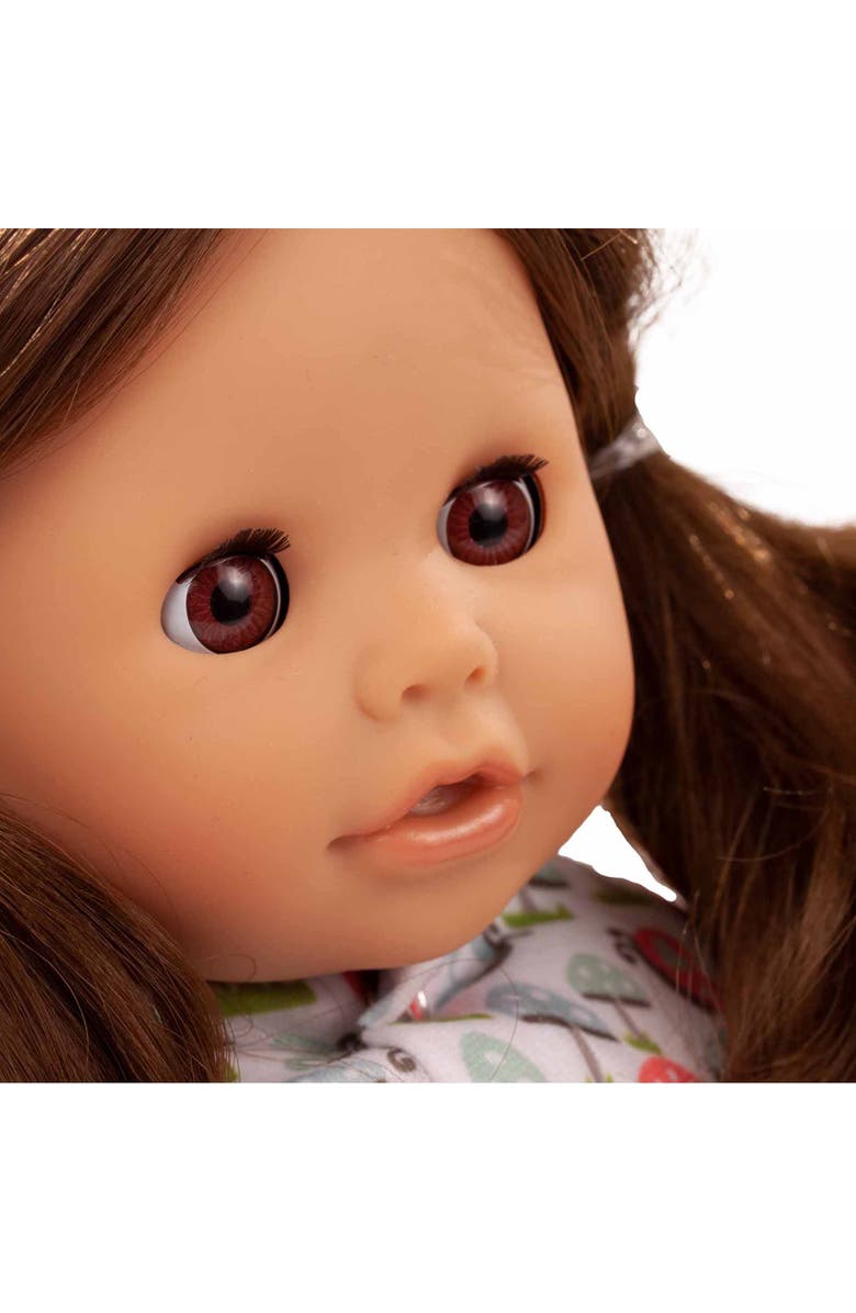 Gotz Cosy Aquini 13" Lucky Mushroom Soft Cloth Brunette Baby Doll, Alternate, color, Multicolored