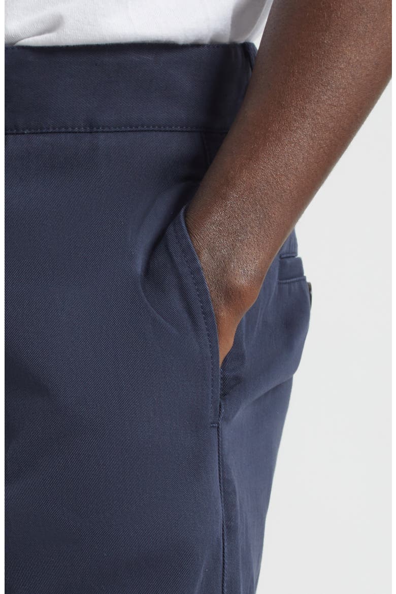 Compact Cotton Drill Wide Leg Pants, Alternate, color, NAVY