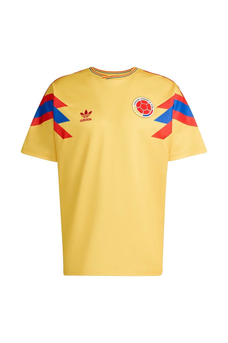 Men's adidas  Yellow Colombia National Team 1990 Bringback Home Jersey, Alternate, color, Yellow