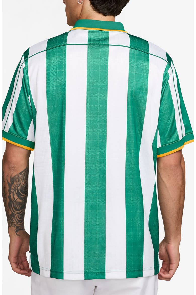 Stripe Short Sleeve Polo, Alternate, color, MALACHITE/ UNIVERSITY GOLD