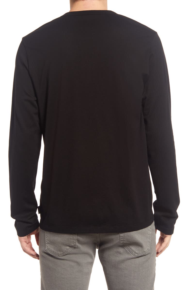 AG Bryce Long Sleeve Henley Shirt, Alternate, color, True Black