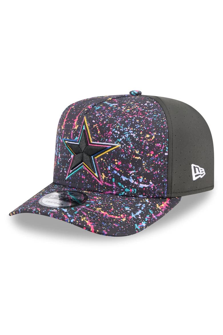 Men's New Era  Black Dallas Cowboys 2025 NFL Crucial Catch A-Frame 9FIFTY Snapback Hat, Alternate, color, Black