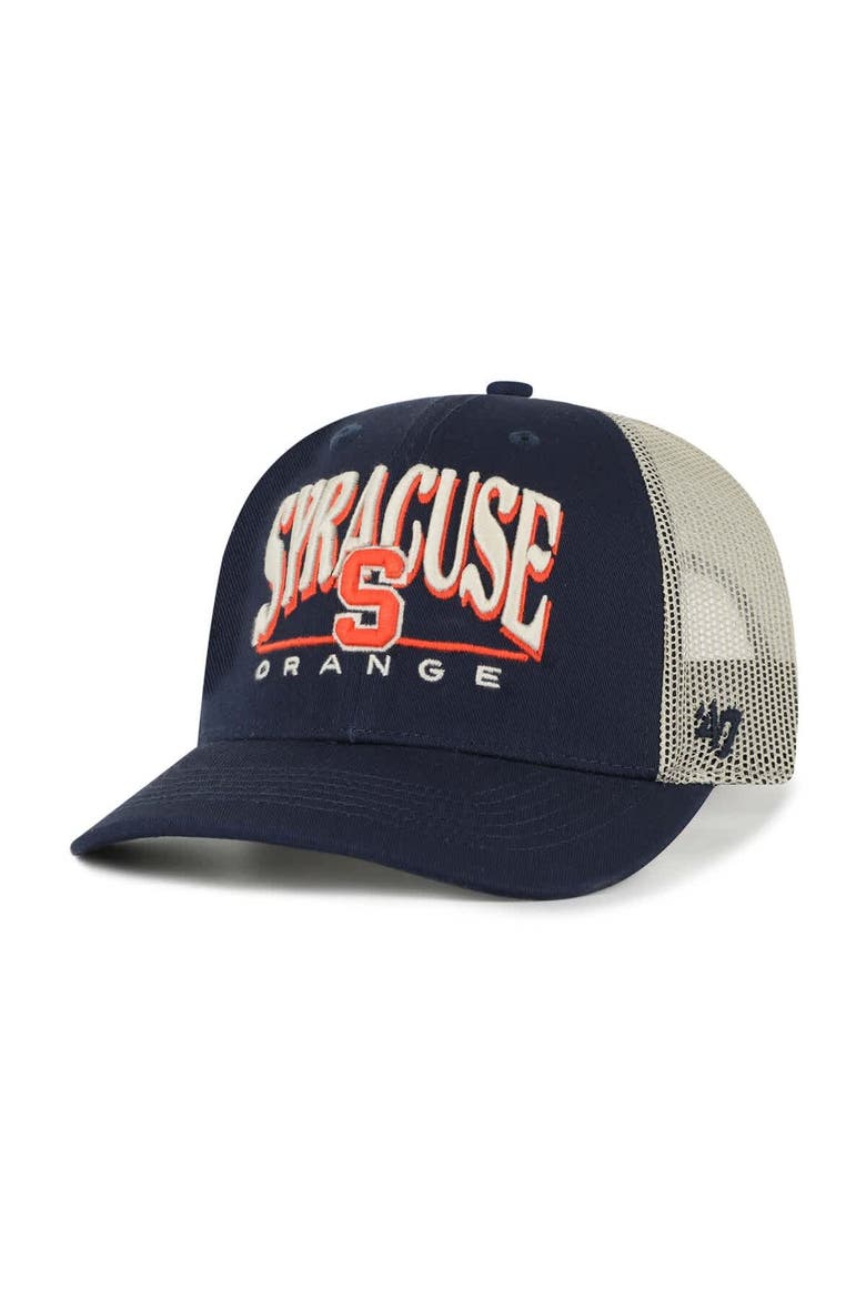 Men's '47 Navy Syracuse Orange Arid Adjustable Trucker Hat, Main, color, Navy