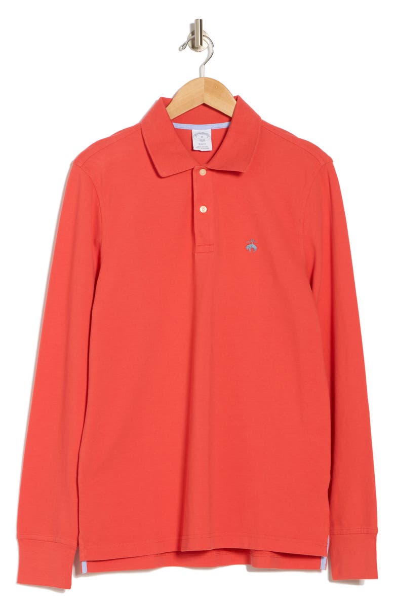 Brooks Brothers Long Sleeve Cotton Polo, Alternate, color, 