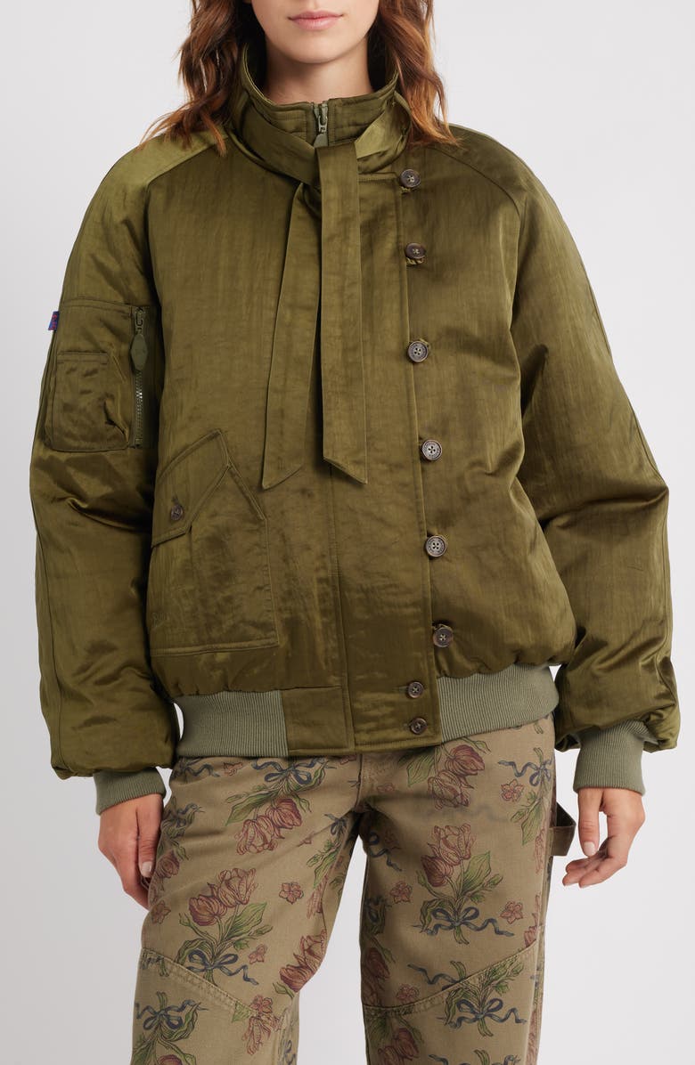 Damson Madder Joanie Bomber Jacket, Alternate, color, Olive