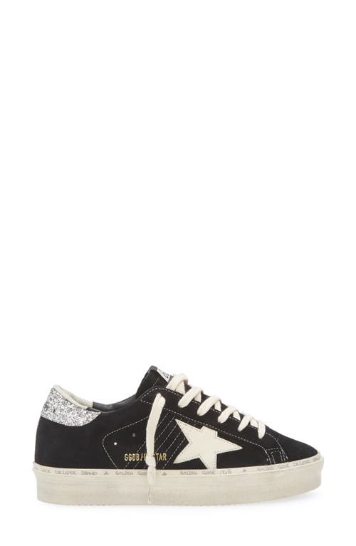 Golden Goose Hi-star Black Leather Laminated Star Sneaker In Black/ivory/silver