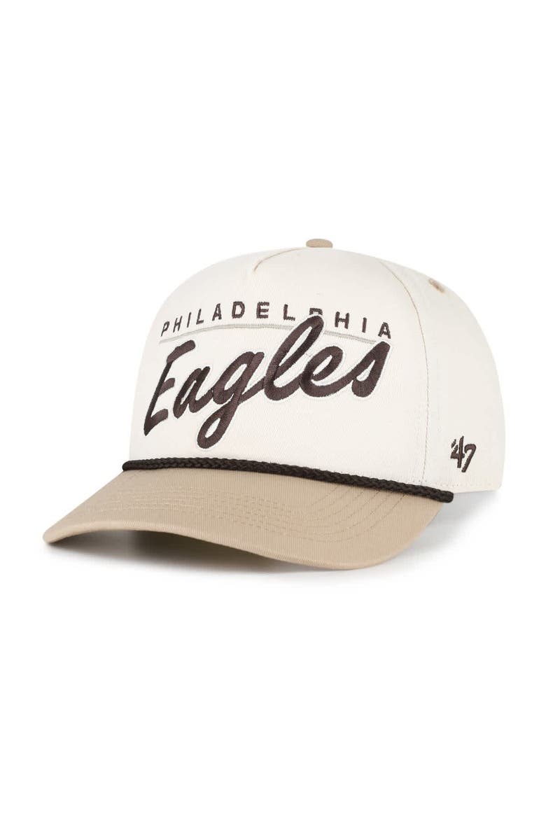 Men's '47  Natural/Tan Philadelphia Eagles Neutral Terrain Hitch Rope Adjustable Hat, Alternate, color, Natural