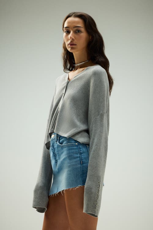 Hudson Jeans Boxy Cardi In Gray