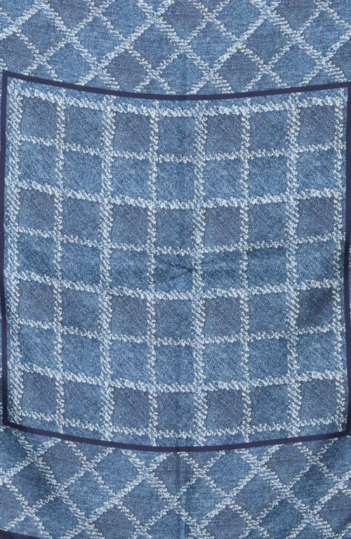 KURT GEIGER KURT GEIGER LONDON DENIM PRINT LARGE SQUARE SILK SCARF