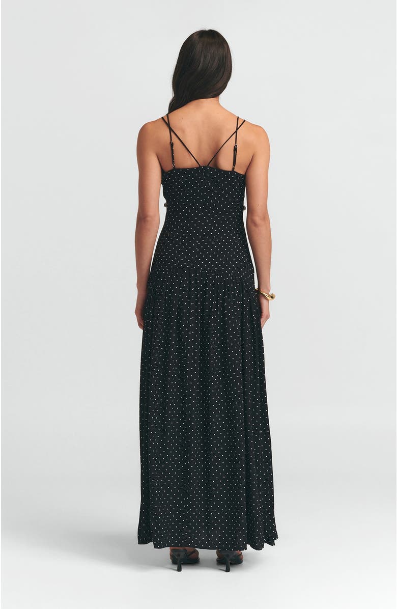 ST MRLO Paris Maxi Dress, Alternate, color, Black Base Spot