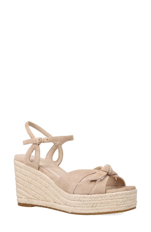 Pelle Moda Elbie Espadrille Ankle Strap Platform Wedge Sandal In White