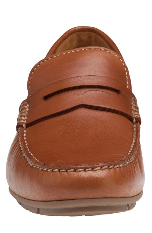 Johnston & Murphy Collection Johnston & Murphy Baldwin Driver Penny Loafer In Cognac Sheepskin
