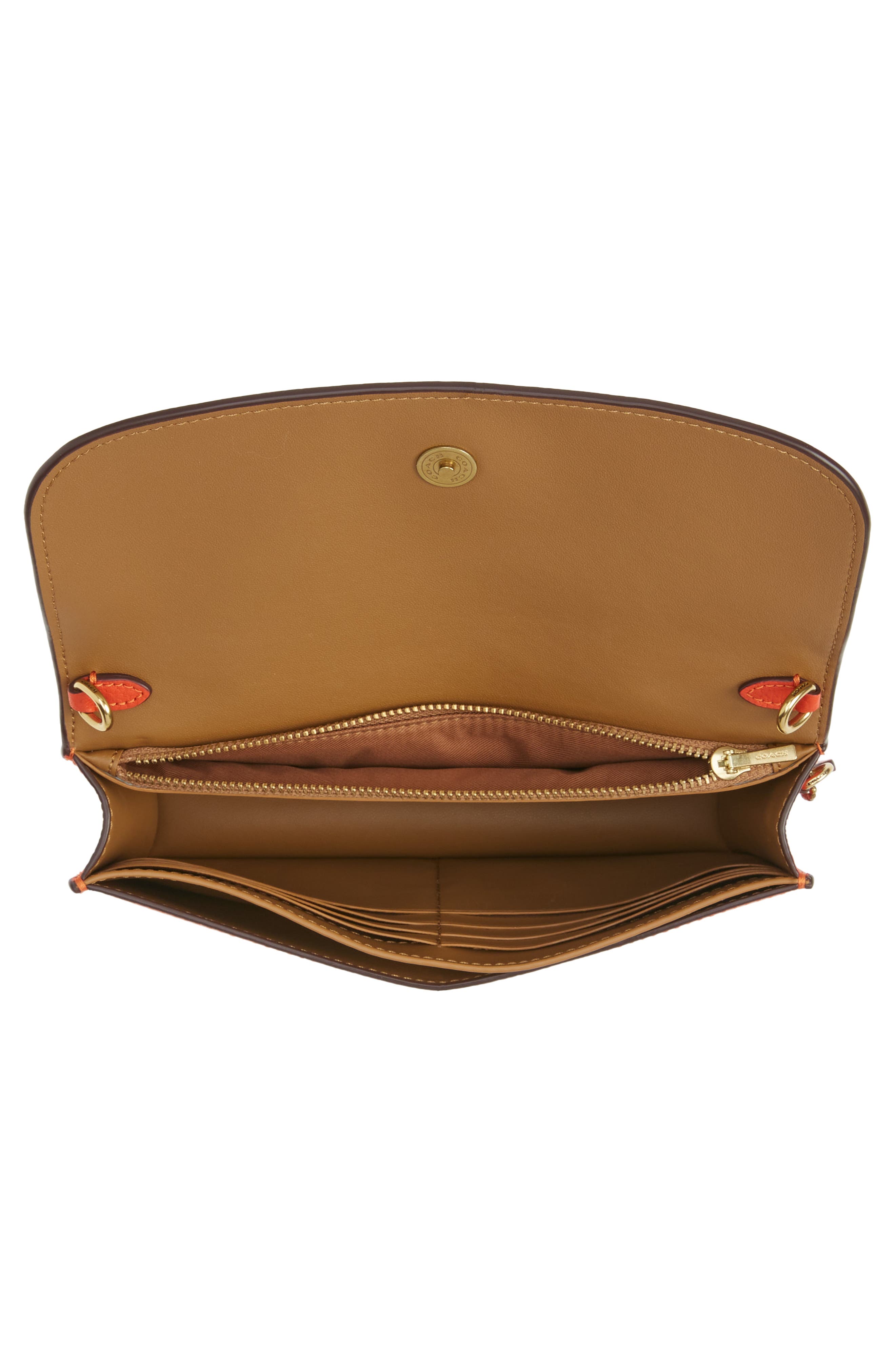 Hayden Leather Crossbody Bag, Alternate, color, RED ORANGE