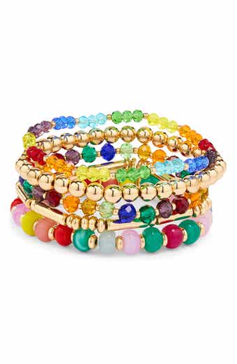 Set of 5 Mixed Bead Bracelets