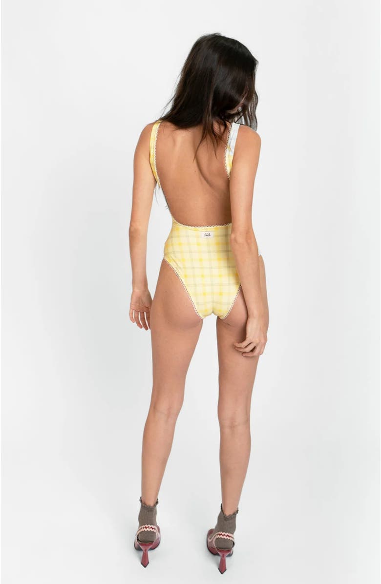 Oddli One Piece, Alternate, color, Yellow Plaid