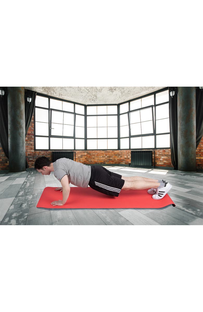 MIND READER 1/4 inch Eco Friendly Non Slip Fitness Exercise Mat, Alternate, color, 