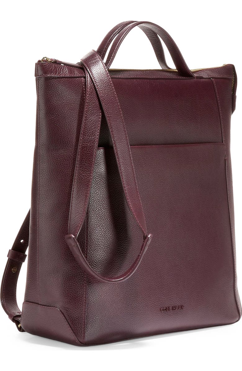 Cole Haan Grand Ambition Leather Convertible Backpack, Alternate, color,