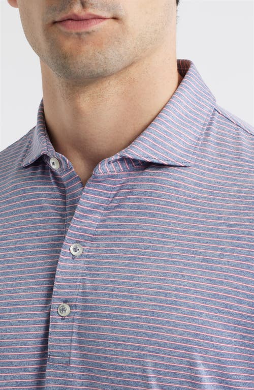 Johnnie-o Michael Stripe Performance Golf Polo In Blue