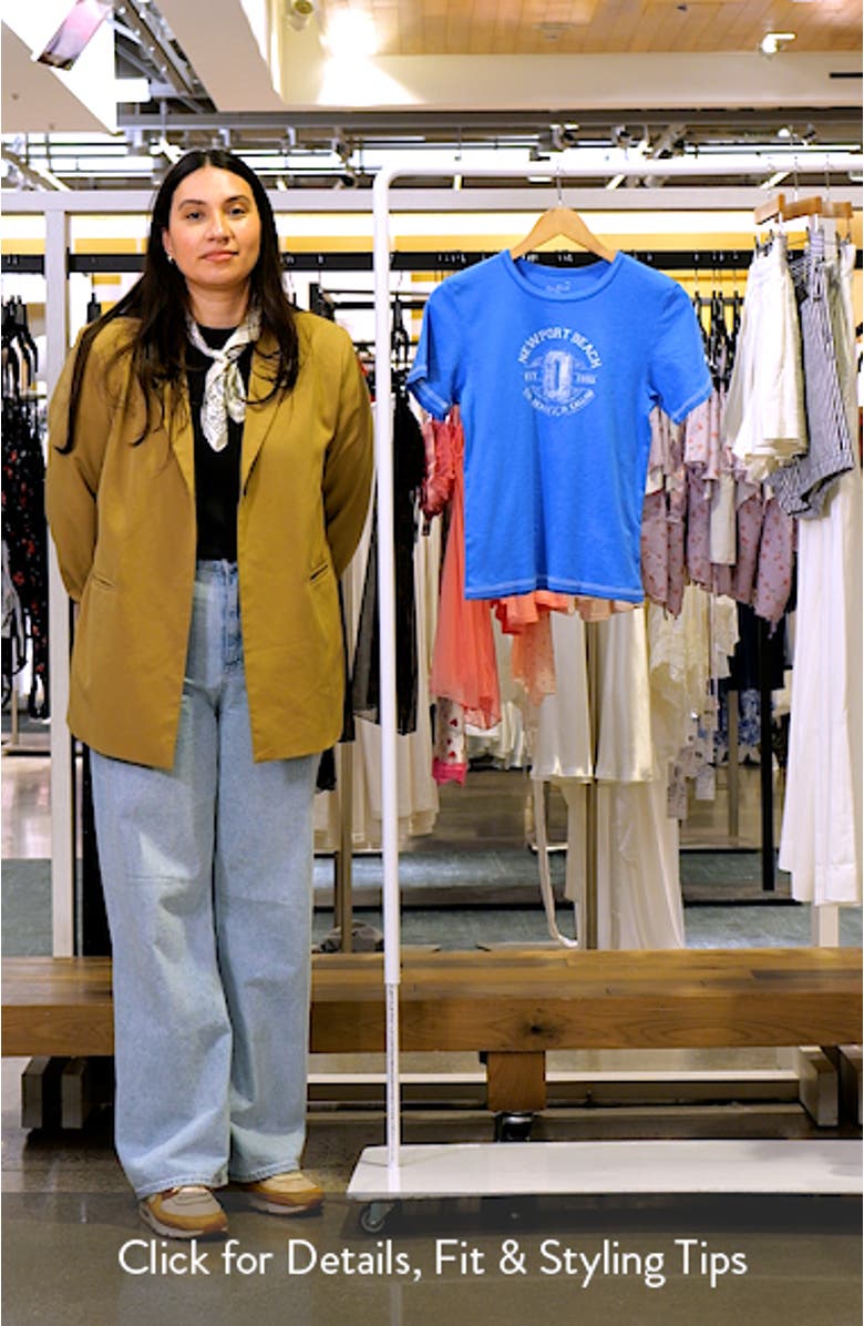 Newport Beach Skimmer Cotton Graphic T-Shirt, sales video thumbnail