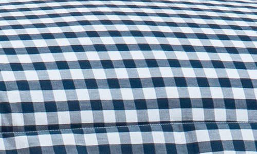 Petite Plume Signature Collection Gingham Duvet Cover & Shams Set In Blue
