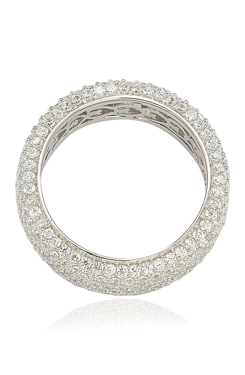 SUZY LEVIAN Sterling Silver White CZ Eternity Band Ring, Alternate, color, White